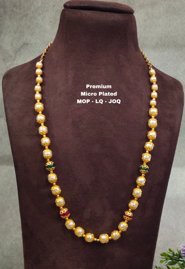 One gram gold Jewellery | One gram gold Pearls Chains | One gram gold Mutyala Chains