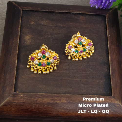 •	One gram gold Earrings | One gram gold Jewellery Studs Earrings