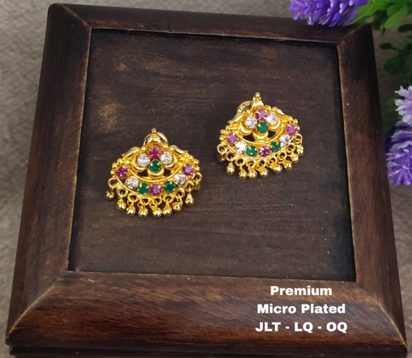 •	One gram gold Earrings | One gram gold Jewellery Studs Earrings