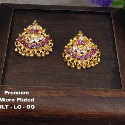 •	One gram gold Earrings | One gram gold Jewellery Studs Earrings