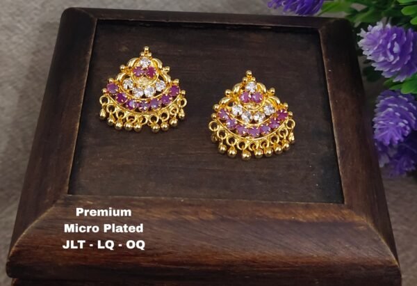 •	One gram gold Earrings | One gram gold Jewellery Studs Earrings