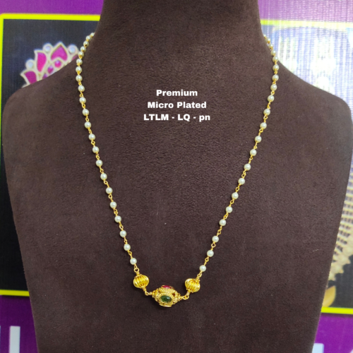 One gram gold Jewellery | One gram gold Pearls Chains | One gram gold Mutyala Chains