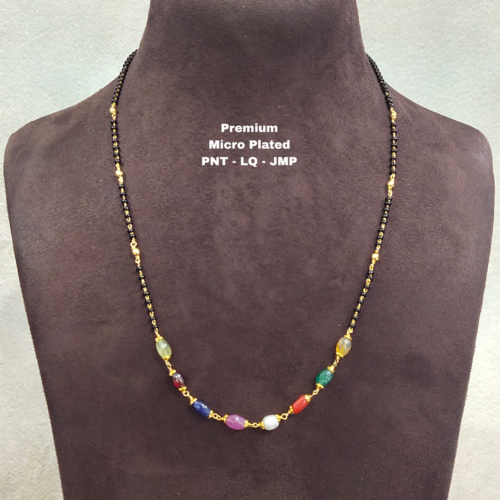 Picsart_26-05-15_17-35-49-979 • Short Black beads | One gram gold Black Beads | Nallapusala Chains