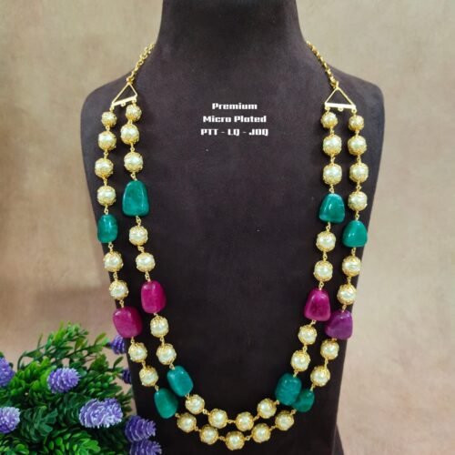 One gram gold Jewellery | One gram gold Pearls Chains | One gram gold Mutyala Chains