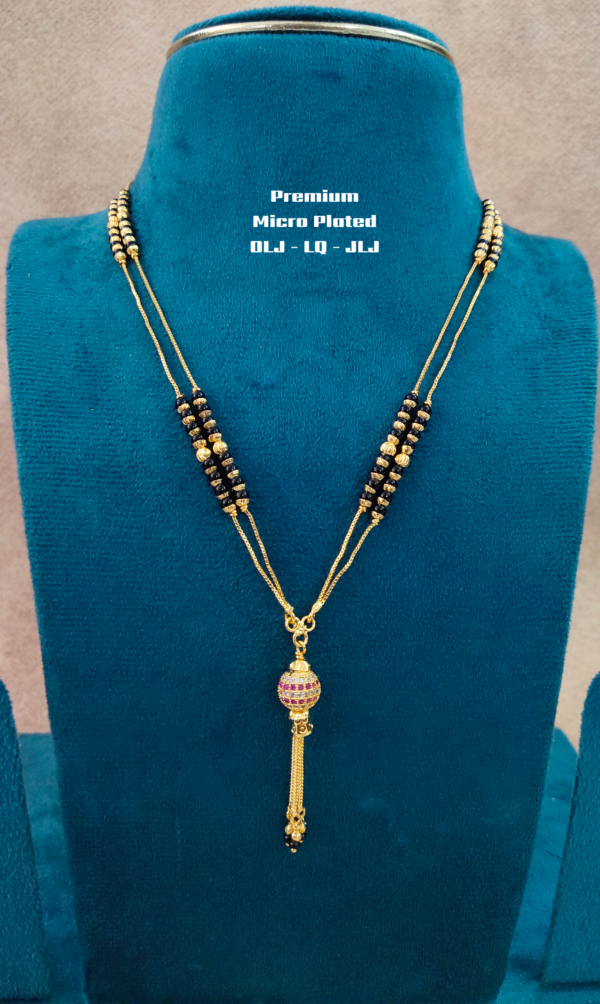 Short Black beads | One gram gold Balck beads | Nallpusa Chains