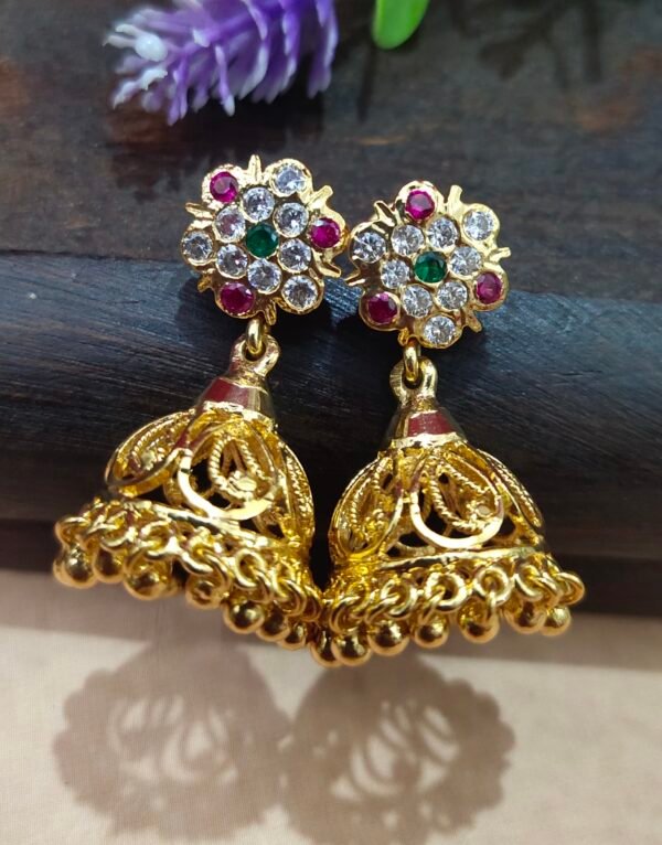 One gram gold Jewellery | One gram gold Earrings | Buttakammalu