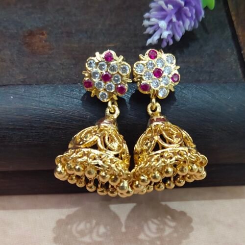 One gram gold Jewellery | One gram gold Earrings | Buttakammalu