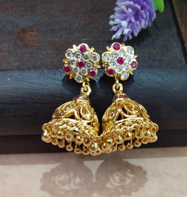 One gram gold Jewellery | One gram gold Earrings | Buttakammalu