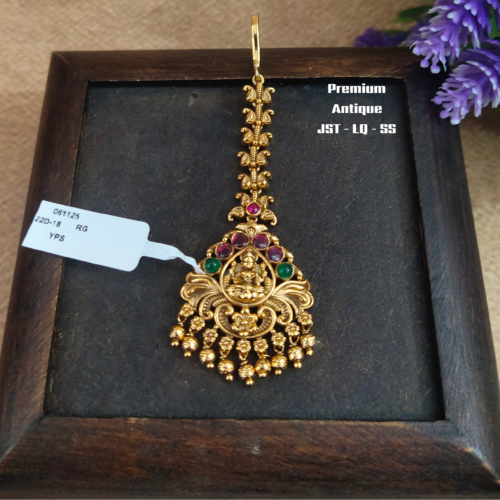 Picsart_26-07-01_13-24-28-015 One gram gold Maang Tikka | Papidi Bottu | Papidi Billa | One gram gold Bridal Jewellery