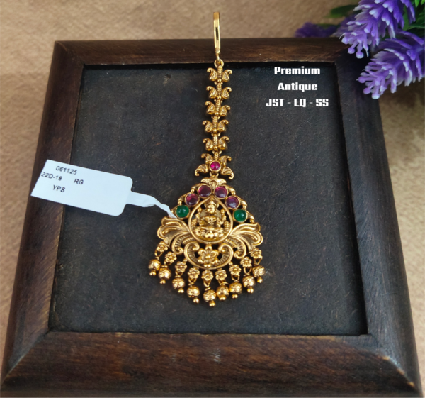 One gram gold Maang Tikka | Papidi Bottu | Papidi Billa |  One gram gold Bridal Jewellery