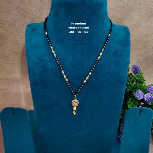 Short Black beads | One gram gold Black beads | Nalla pusala Chains