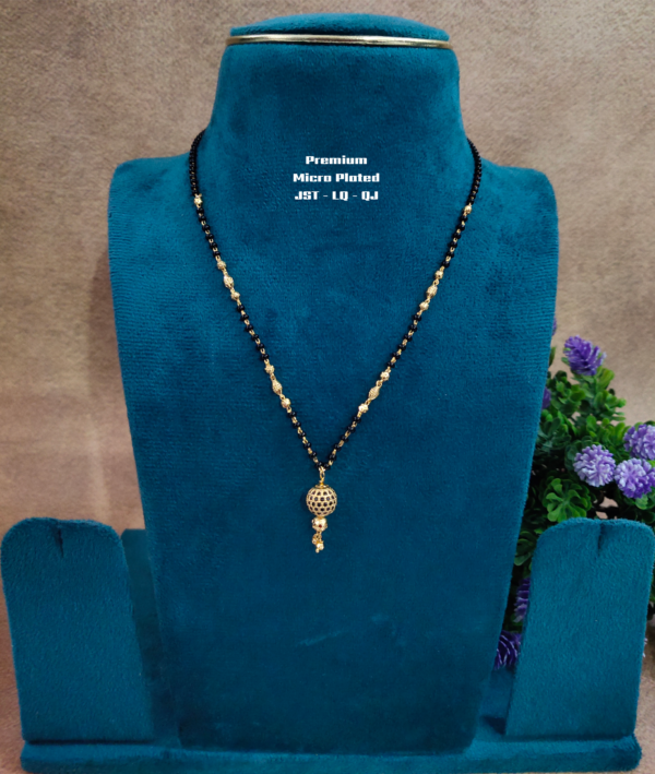 Short Black beads | One gram gold Black beads | Nalla pusala Chains