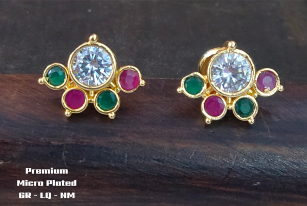 One gram gold Studs Earrings | One gram gold Jewellery | Stud Earrings