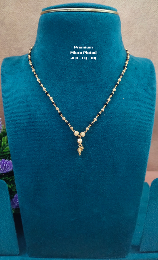 Short Black beads | One gram gold Black beads | Nallapusala Chains