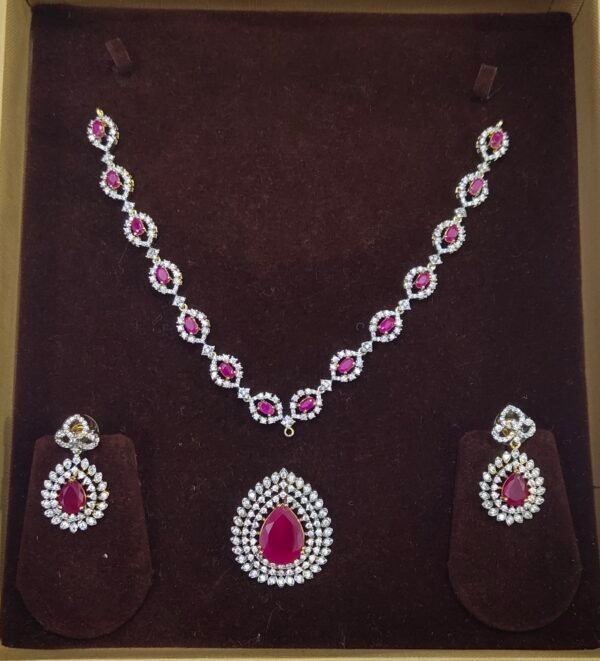 One gram gold Jewellery | One gram gold Daimond Finish Nacklace