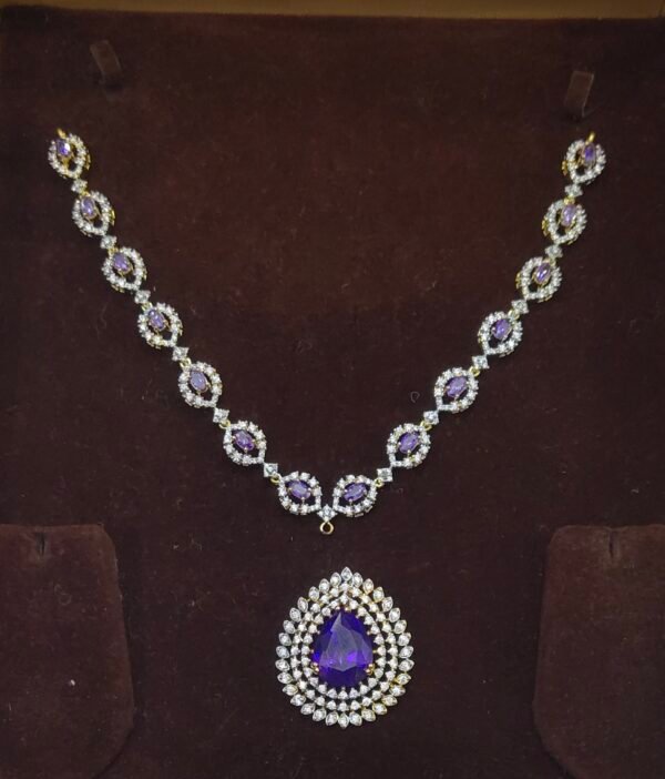 One gram gold Jewellery | One gram gold Daimond Finish Nacklace
