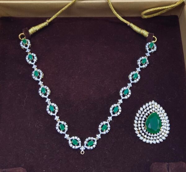One gram gold Jewellery | One gram gold Daimond Finish Nacklace