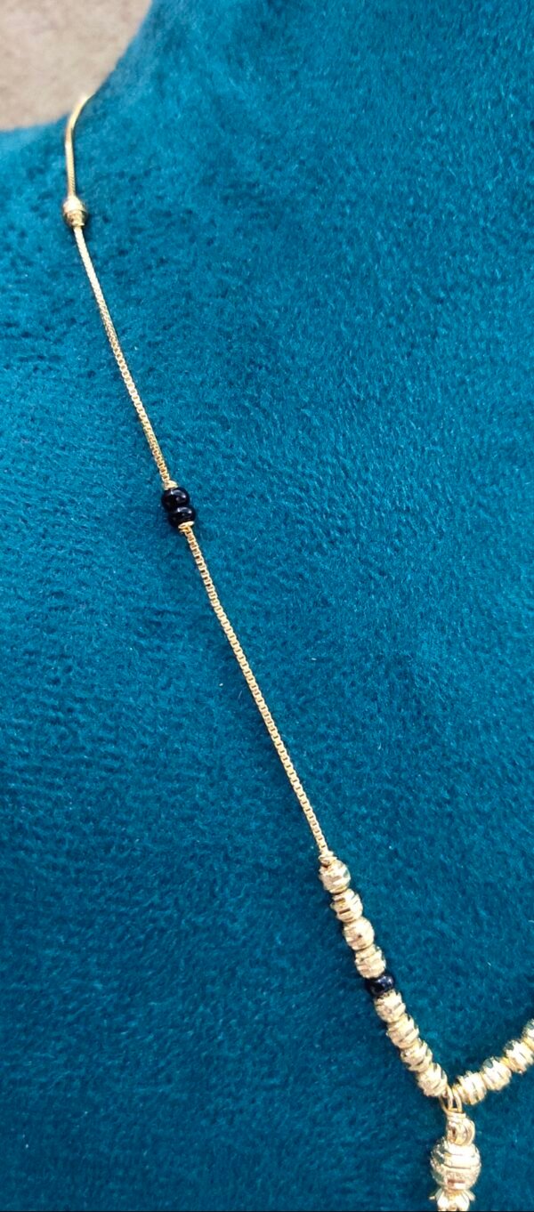 Short Black beads | One gram gold Black beads | Nallapusala Chains