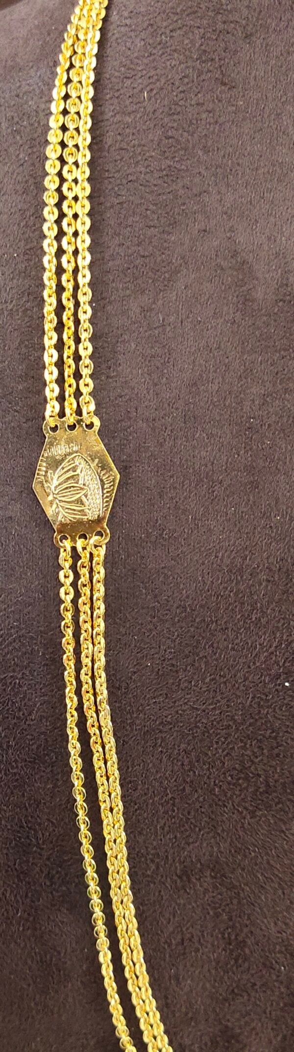 One gram gold Chandra Haram | Step Chains | South Indian Jewellery