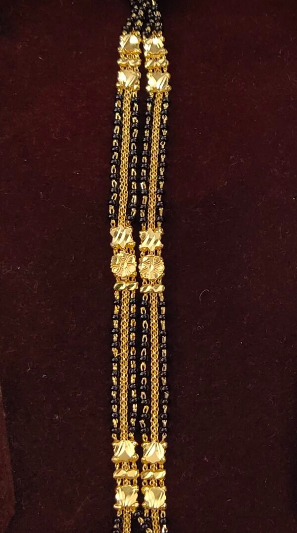 IMG_20260805_150931 One gram gold Jewellery | One gram gold Long Black beads | Whit out Loket Black beads