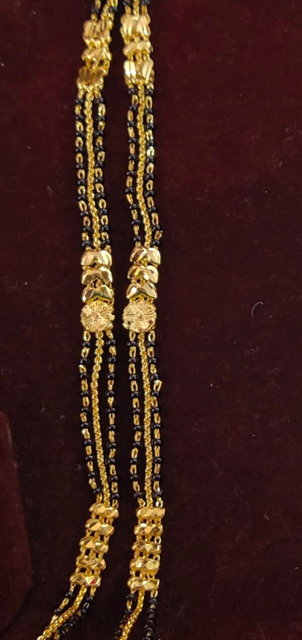 IMG_20260805_150944 One gram gold Jewellery | One gram gold Long Black beads | Whit out Loket Black beads