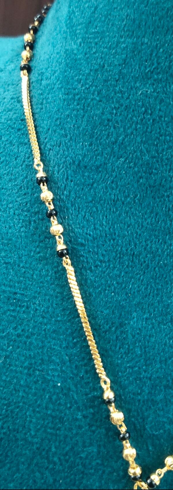 Short Black beads | One gram gold Black beads | Nallapusala Chains