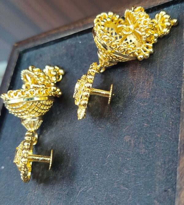 One gram gold Earrings | One gram gold Jewellery | Jumka Buttakammalu Earrings