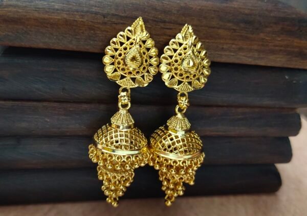 One gram gold Earrings | One gram gold Jewellery | Jumka Buttakammalu Earrings