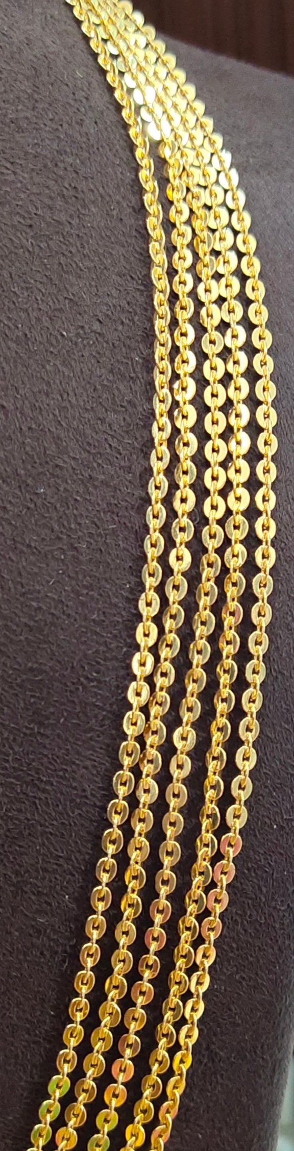 One gram gold Chandra Haram | Step Chains | South Indian Jewellery