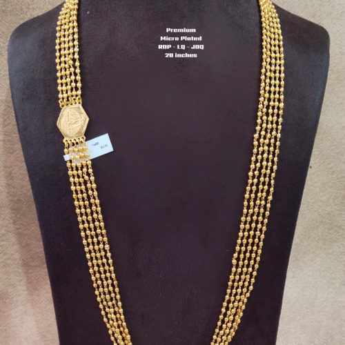 One gram gold Chandra Haram | Step Chains | South Indian Jewellery