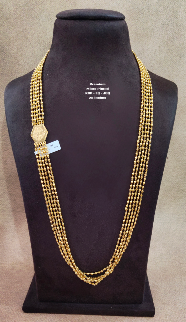 One gram gold Chandra Haram | Step Chains | South Indian Jewellery