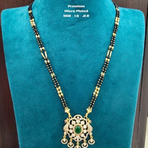 Picsart_26-08-04_15-14-19-288 One gram gold Jewellery | One gram gold Black beads | Long Black beads
