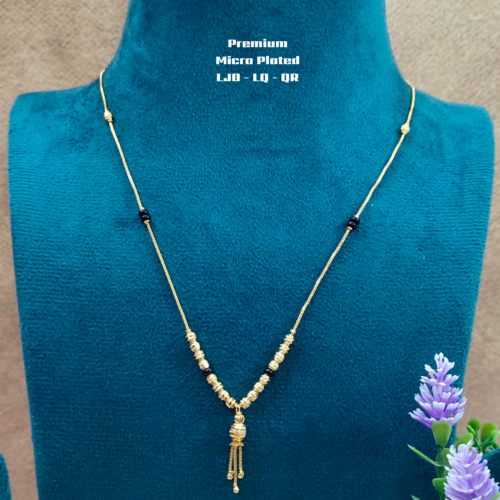 Picsart_26-08-04_15-52-21-710 Short Black beads | One gram gold Black beads | Nallapusala Chains