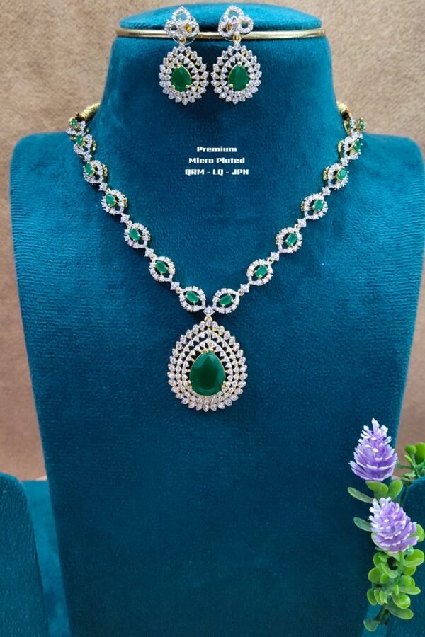 One gram gold Jewellery | One gram gold Daimond Finish Nacklace