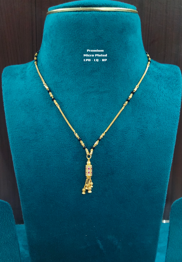 Short Black beads | One gram gold Black beads | Nallapusala Chains