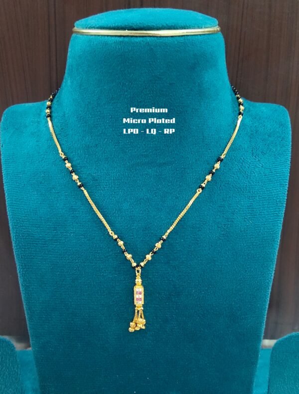 Short Black beads | One gram gold Black beads | Nallapusala Chains