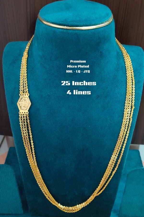 One gram gold Chandra Haram | Step Chains | South Indian Jewellery
