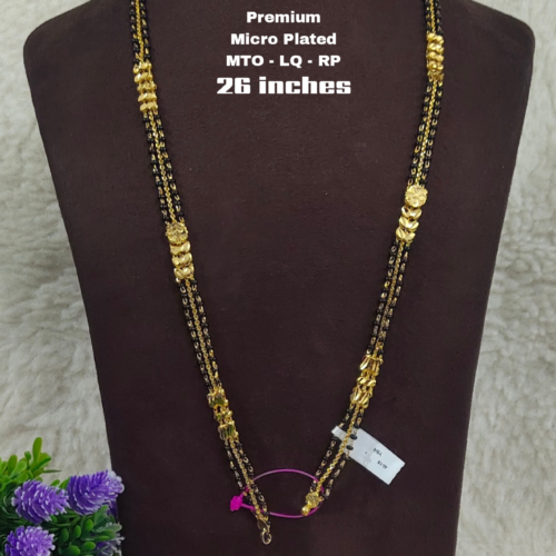 Picsart_26-08-06_16-03-52-919 One gram gold Jewellery | One gram gold Long Black beads | Whit out Loket Black beads