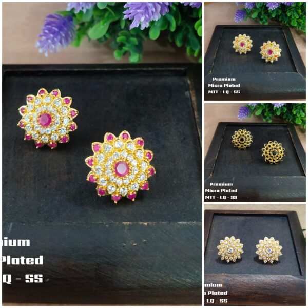One gram gold Earrings | One gram gold Jewellery | One gram gold Studs